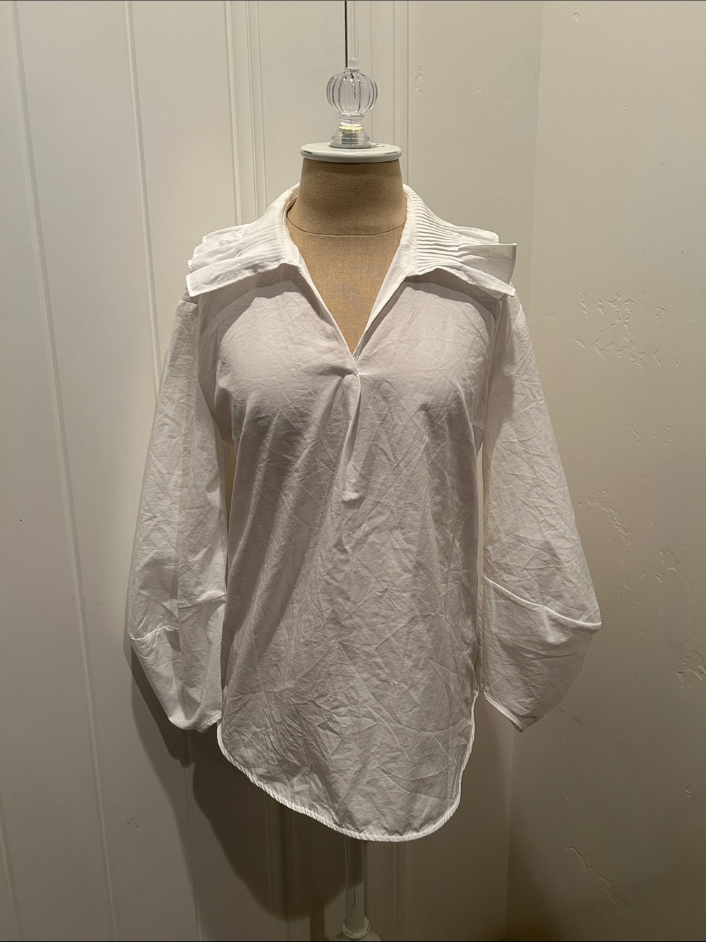 Zow Zow White Collared Women's Blouse